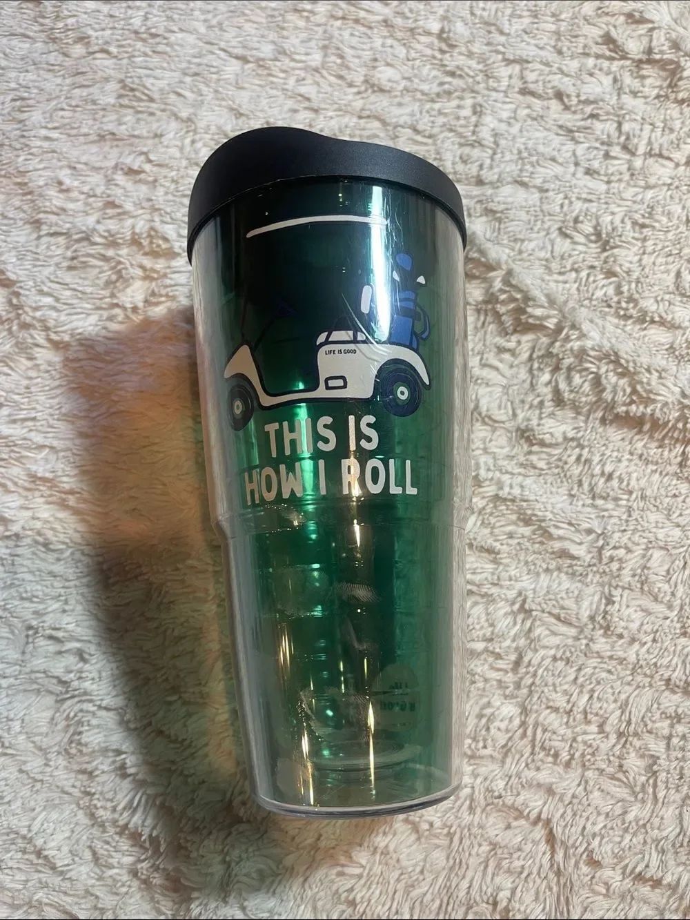 Green "This Is How I Roll" Golf Cart Travel Tumbler tervis 24 ounce